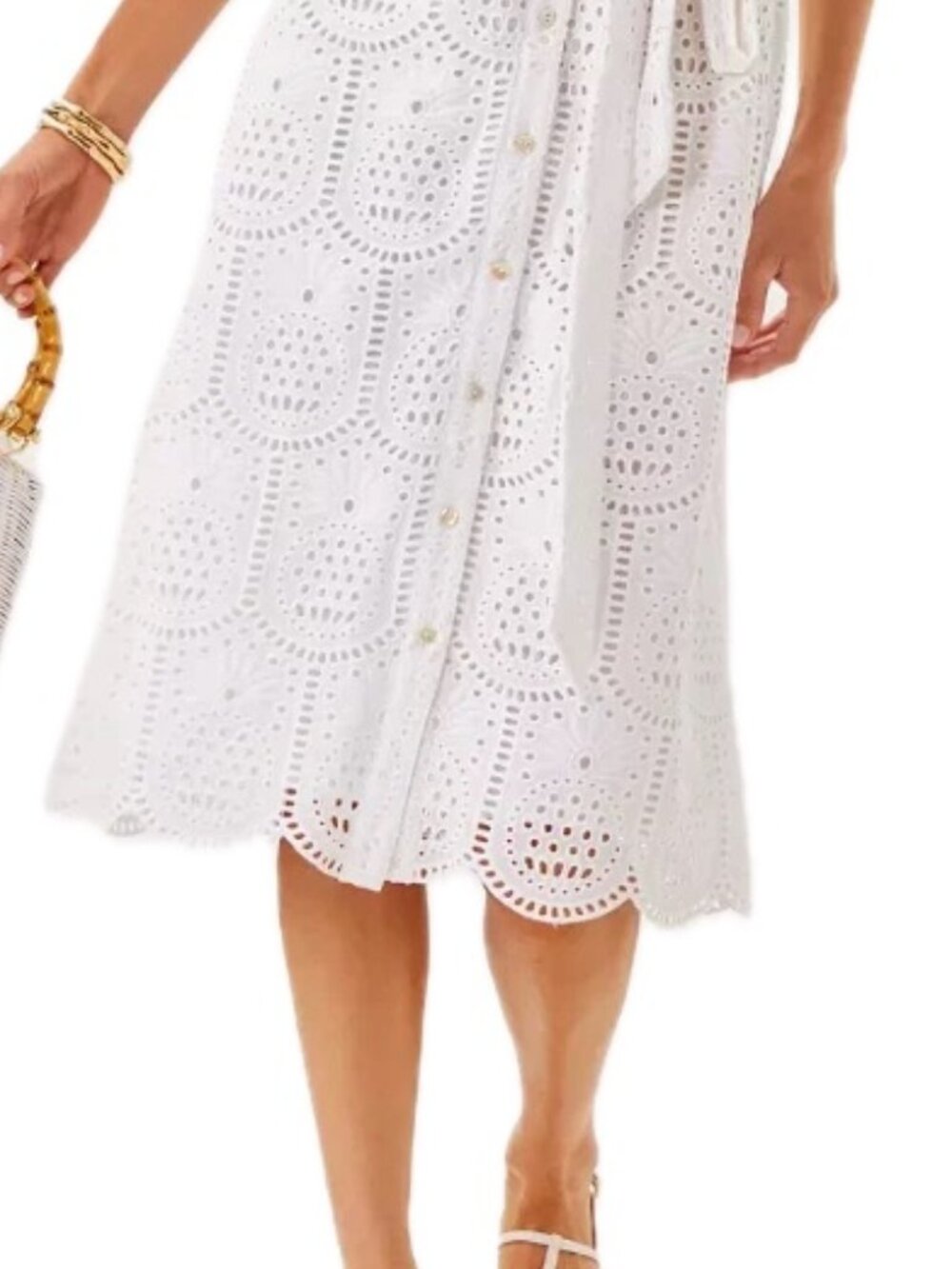 Lilly Pulitzer Midi Shirtdress in Resort White Pineapple - Picture 9 of 12